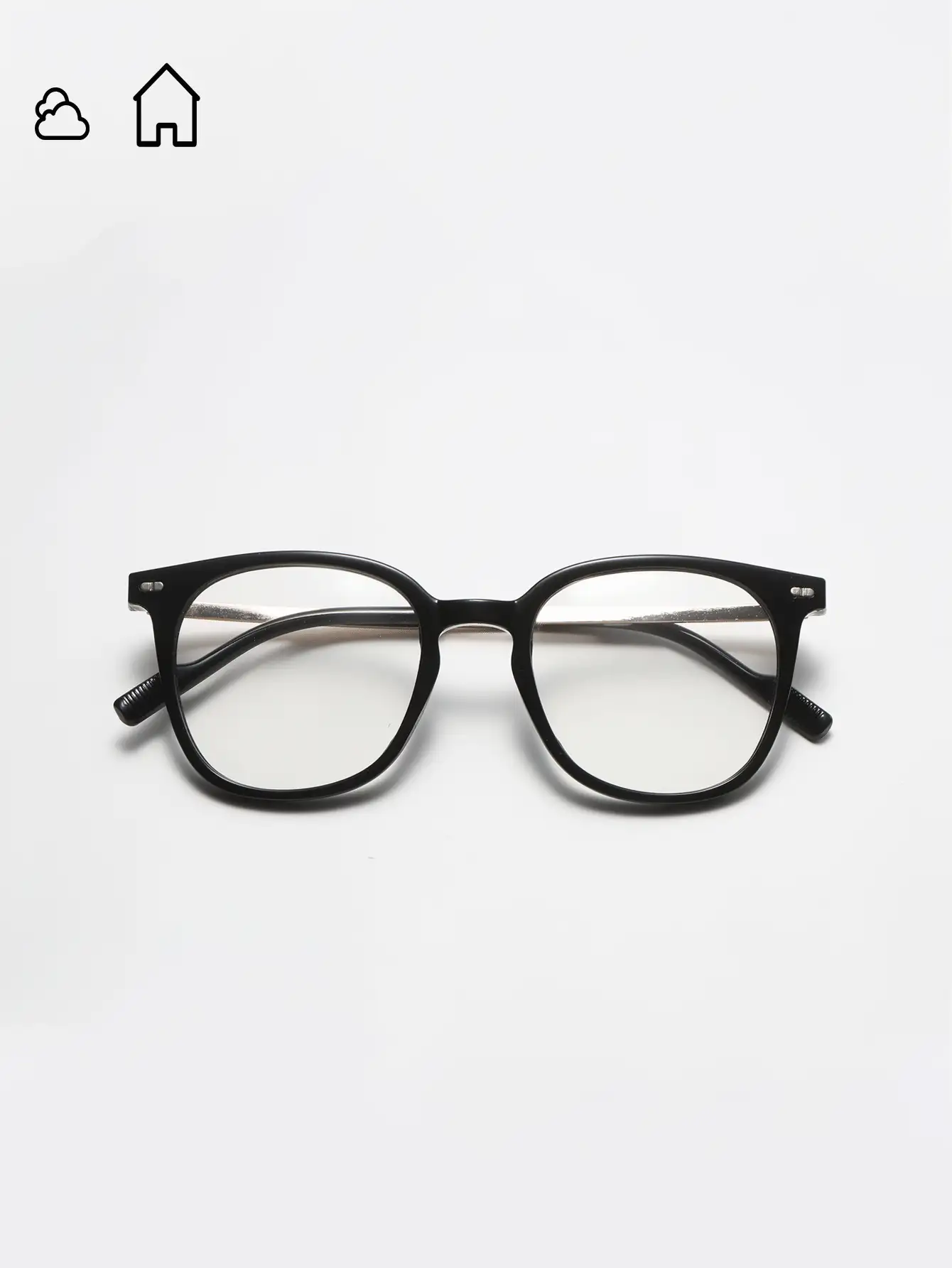 變色方形女士太陽鏡 - 黑色 - 查看 3