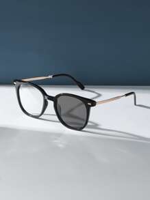 變色方形女士太陽鏡 - 黑色 - 查看 4