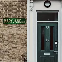 MARY JANE LANE 1 szt., znak drogowy, metalowa tabliczka z blaszanym napisem (4''x16''/10cm*40cm) Najlepsze prezenty - MJ - Zobacz 2