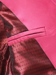 Back To School Season Young Boys And Children's Suit Rose Red Suit Four-piece Blazer Pants Shirt Tie