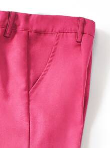 Back To School Season Young Boys And Children's Suit Rose Red Suit Four-piece Blazer Pants Shirt Tie