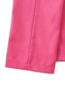 Back To School Season Young Boys And Children's Suit Rose Red Suit Four-piece Blazer Pants Shirt Tie