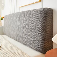 1 tấm bọc đầu giường, họa tiết lá, dệt jacquard, độ đàn hồi cao, chống bẩn, mềm mại và thân thiện với da, tấm bảo vệ đầu giường phòng ngủ, phù hợp với kích thước đầu giường 1,2M/1,5M/1,8M/2,0M/2,2M - Màu xám đen - Xem 12