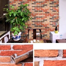 Papel Tapiz de Ladrillo Rojo de 10mx45cm Revestimiento de Pared Autoadhesivo con Diseño de Ladrillo HY26