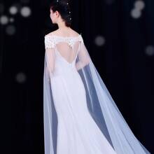 1pc Bridal Lace Shawl Wedding Cape Fall Clothes For Women - White - View 1