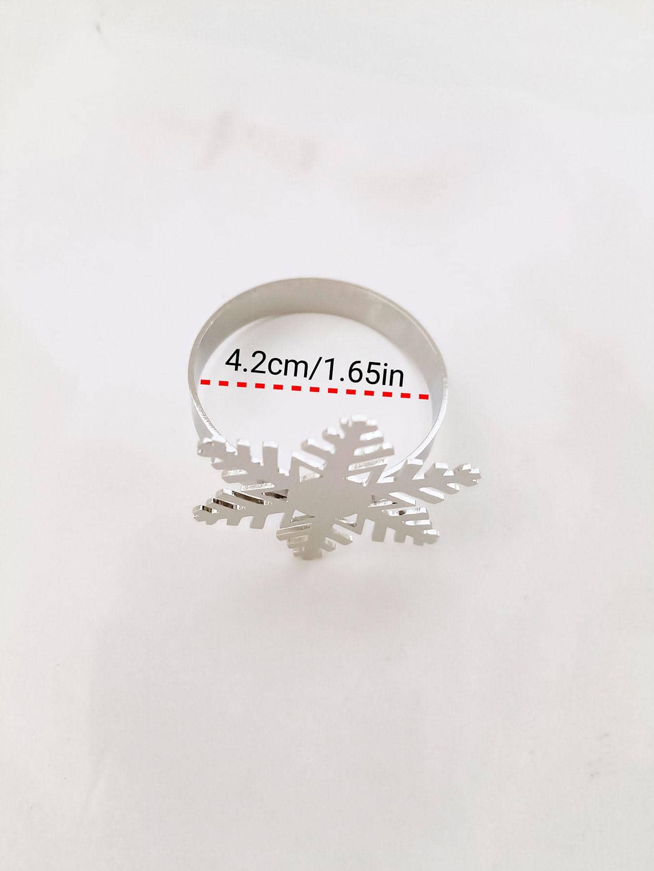 4pcs Hotel Supplies Snowflake Shaped Hollow Out Napkin Rings SHEIN USA