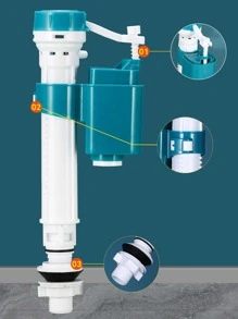 Toilet Water Fill Valve, Water Inlet Valve With Floating Ball, Plastic Universal Water Inlet Valve For Both Old And New Models, 1set Toilet Tank Repair Parts - Multicolor - View 3