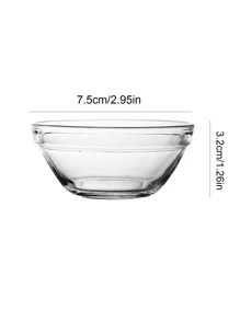 10pcs Round Glass Dessert/Snack Bowls, Suitable For Pudding, Ice Cream, Face Mask