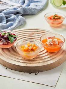 10pcs Round Glass Dessert/Snack Bowls, Suitable For Pudding, Ice Cream, Face Mask
