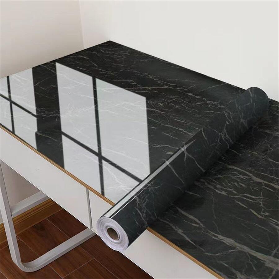 1pc  PVC Kitchen Countertop Sticker,Self Adhesive Oil-proof Thicken Marble Wallpaper,Vinyl Waterproof Removable Wall Sticker - Army Green - View 1