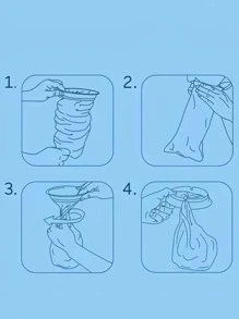 1pc Disposable Vomit Bag - Portable Outdoor Travel Emergency Vomiting And Urination Bag For Men And Women, Always Be Prepared - Blue - View 5
