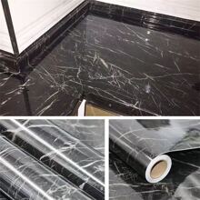 1pc  PVC Kitchen Countertop Sticker,Self Adhesive Oil-proof Thicken Marble Wallpaper,Vinyl Waterproof Removable Wall Sticker - Army Green - View 4