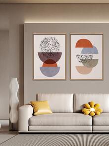 2pcs Diy Diamond Painting Abstract Patterns Wall Decoration Home Decor & Art Crafts - Multicolor - View 3