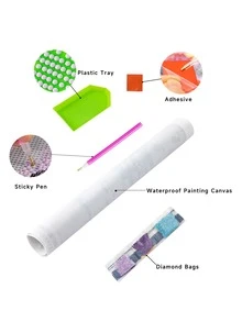 2pcs Diy Diamond Painting Abstract Patterns Wall Decoration Home Decor & Art Crafts - Multicolor - View 7