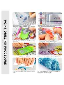 2pcs Diy Diamond Painting Abstract Patterns Wall Decoration Home Decor & Art Crafts - Multicolor - View 6