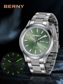 BERNY Đồng Hồ Quartz Nam - màu xanh lá - Xem 3