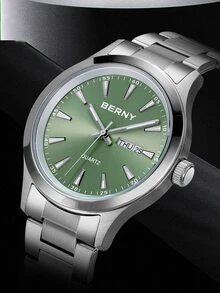 BERNY Đồng Hồ Quartz Nam - màu xanh lá - Xem 9