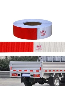 Cinta de seguridad reflectante blanco rojo de 2.5cm x 3mts 3M-983 para coche camion - Rojo y blanco - Ver 5