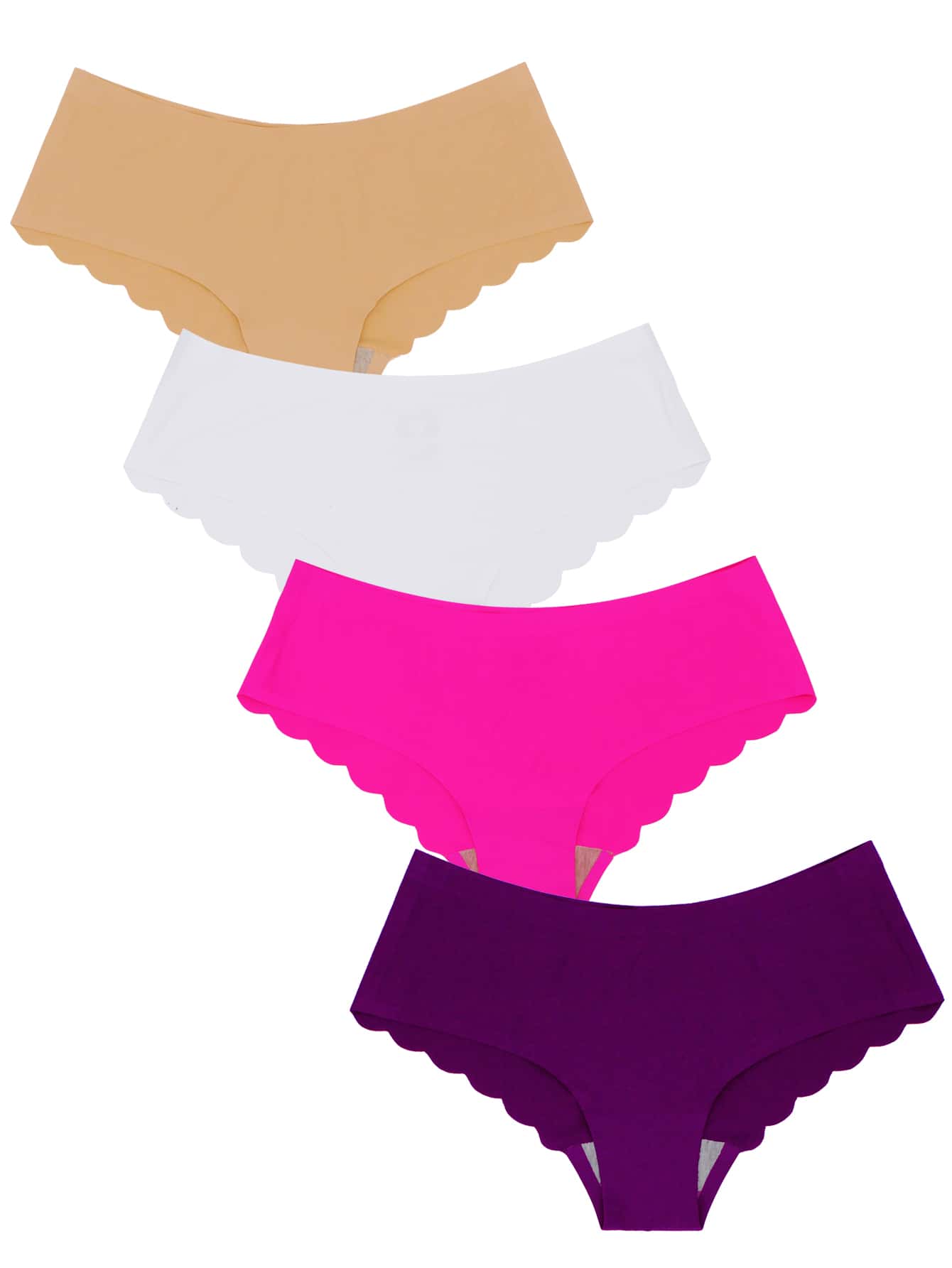 4pcs/set Selfadhesive Lace Trim Triangle Panties SHEIN USA