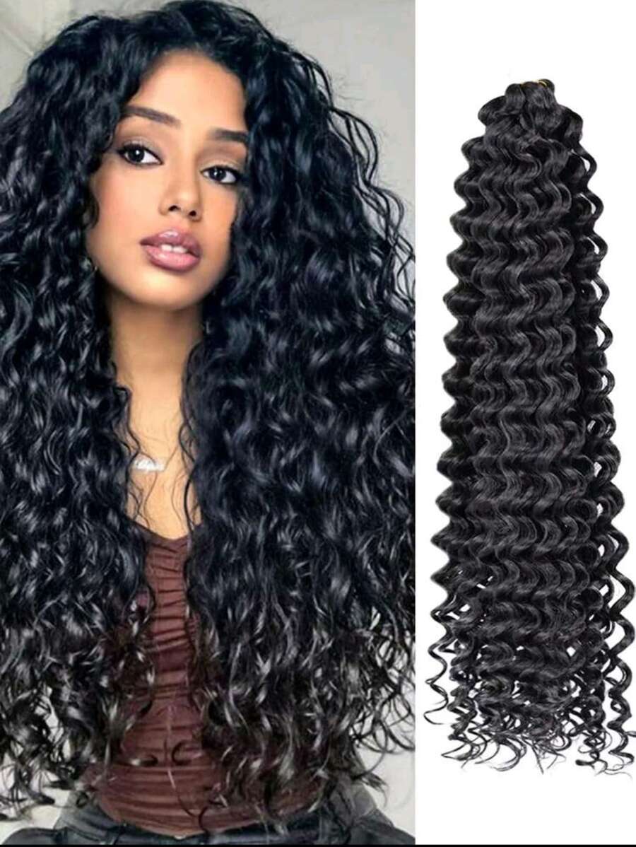 Curly crochet "Caída Natural" 55cm - Negro - Ver 1
