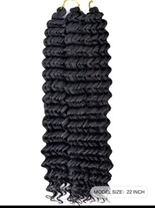 Curly crochet "Caída Natural" 55cm - Negro - Ver 2