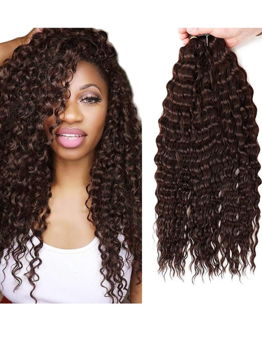 Curly crochet "Caída Natural" 55cm - Marrón - Ver 1