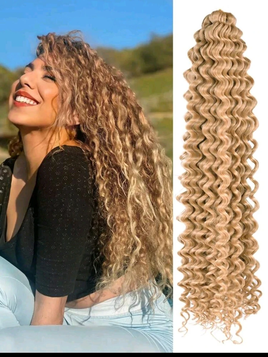 Curly crochet "Caída Natural" 55cm - Champán - Ver 1