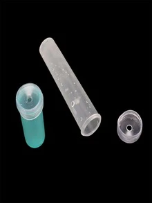 100pcs 7.3cm Transparent Pvc Flower Nutrition Tube With Cover, Water Storage Tube For Plant Preservation And Cultivation - Clear - View 3