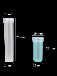 100pcs 7.3cm Transparent Pvc Flower Nutrition Tube With Cover, Water Storage Tube For Plant Preservation And Cultivation - Clear - View 7
