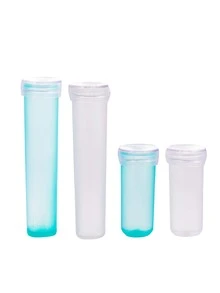 100pcs 7.3cm Transparent Pvc Flower Nutrition Tube With Cover, Water Storage Tube For Plant Preservation And Cultivation - Clear - View 5