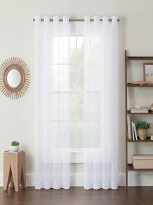Panneau de rideau transparent de couleur unie simple pour la chambre, design élégant et frais
