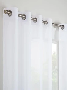 Panneau de rideau transparent de couleur unie simple pour la chambre, design élégant et frais