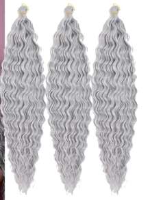 Curly crochet "Caída Natural" 55cm - Plateado - Ver 2