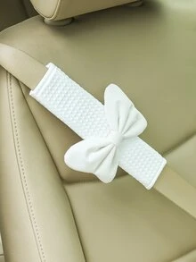 1入裝汽車肩帶和換檔套裝配蝴蝶結,白色 - 白色 - 查看 6