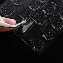 50張/1200片組超黏膩果凍膠假指甲,超薄防水指甲果凍貼無痕指甲膠貼片,用於假指甲尖端diy美甲裝飾 - 淺粉色 - 查看 5