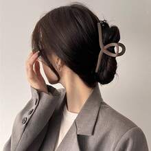 6 件/套女士创意组合发夹，纯色，多种形状和颜色爪夹，适合各种发型，磨砂防滑设计，抓力强，非常适合日常休闲使用 - 彩色 - 查看 8