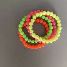 透明可愛的荧光四色珠子手鏈 - 彩色 - 查看 1