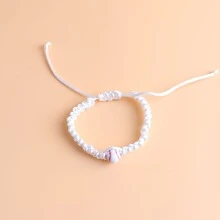 2 Piezas Pulseras De Béisbol Trenzadas En Negro Y Blanco - Multicolor - Ver 3