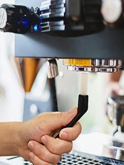 1 st kaffedammborste espressomaskin rengöringsborste plasthandtag tangentbord borste rengöringsverktyg kaffesmuts rengöringsborste skolmaterial tillbaka till skolan