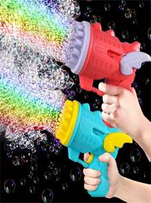 Children's Bubble Gun, Bubble Toy, Bubble Machine, 23-hole Bubble Blower, Electric Bubble Gun - Multicolor - View 1