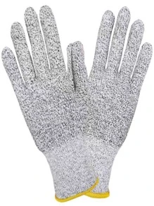 1 Pair Of Level 5 Cut Resistant Gloves - Grey - View 4