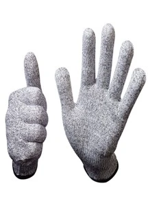 1 Pair Of Level 5 Cut Resistant Gloves - Grey - View 8