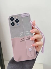 Ốp điện thoại in hình chữ cái kèm dây đeo cổ tay, phiên bản quốc tế, không phải phiên bản nội địa. - Nhiều màu - Xem 2