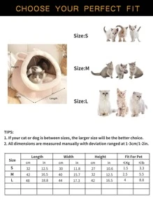 1入組粉色耳朵形可拆卸可水洗半閉式絨面貓床,適合小型和中型貓睡覺 - 粉色 - 查看 5