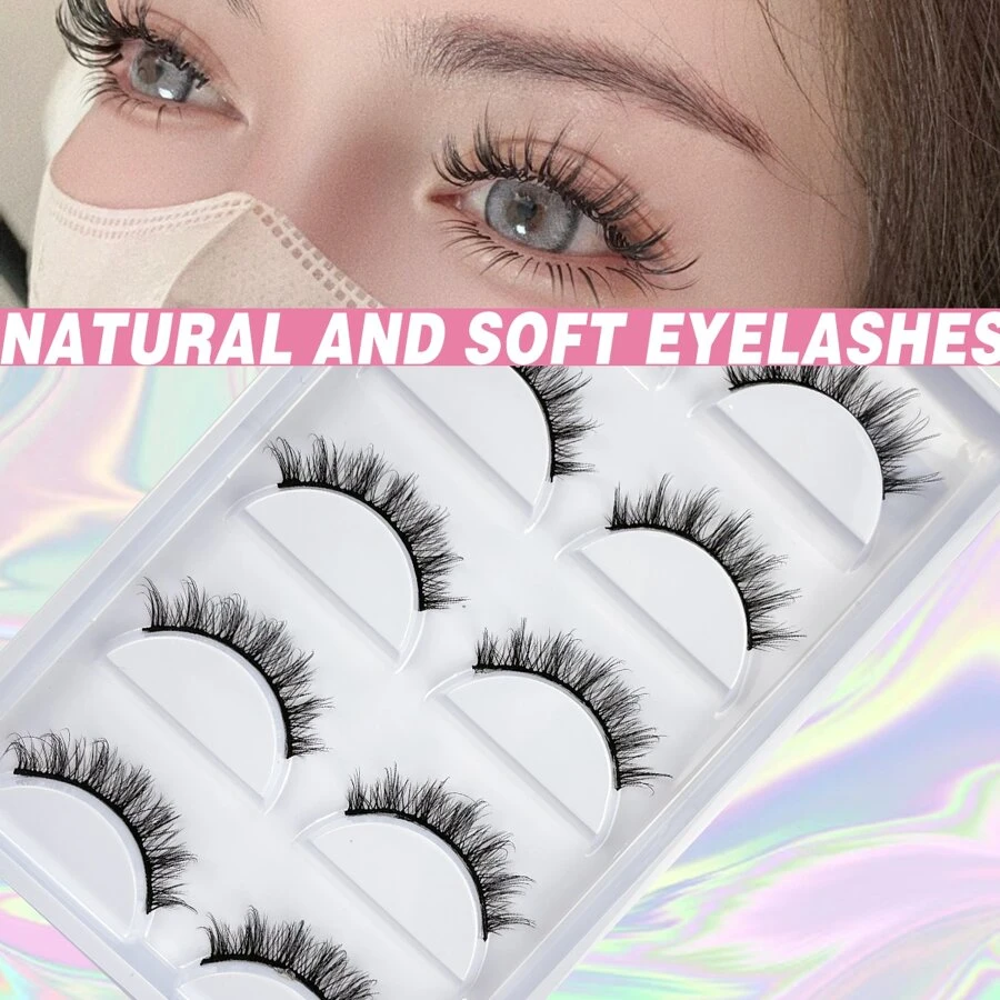 Lbb-16(5 Pairs/set) Large Capacity Long & Thick & Natural & Realistic False Eyelashes
