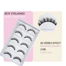 Lbb-16(5 Pairs/set) Large Capacity Long & Thick & Natural & Realistic False Eyelashes
