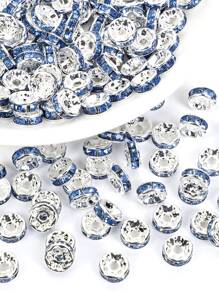 50pcs Copper Cubic Zirconia Spacer Beads For Diy Jewelry Making 4-10mm