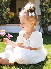 8 件装白色蝴蝶结发夹，适合儿童，别致的蝴蝶结形发饰，适合日常使用，爱情情人节 - 白色 - 查看 4