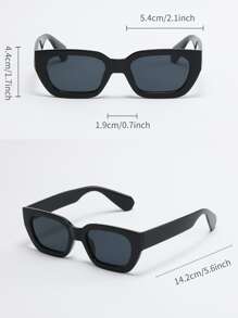 1 pieza Gafas de sol decorativas de moda de plástico cuadradas para mujer, accesorios de playa. Gafas de sol aptas para suéter, jeans, pantalones de chándal, sudadera con capucha, chaqueta, vestido y camisa de manga larga. Sombra elegante y con estilo para salidas familiares, viajes, vacaciones, verano, playa y al aire libre