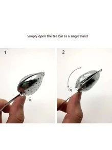 1 cái Dụng cụ lọc trà hình trái tim bằng thép không gỉ, Bộ lọc trà văn phòng, Dụng cụ ngâm gia vị, Ấm trà kiểu ép Quay lại trường học - Bạc - Xem 5